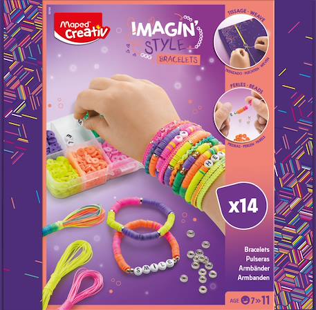 Kit création de bijoux néon Multi-coloured 6 - vertbaudet enfant 