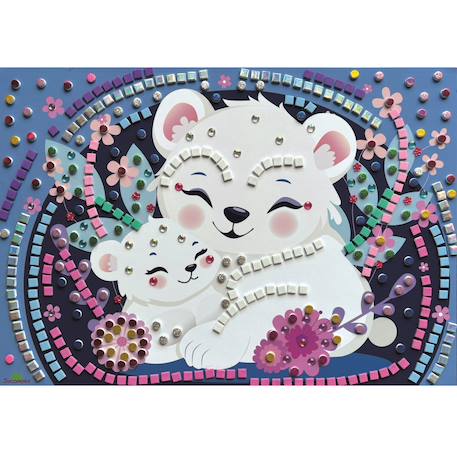 5 maxi mosaïques animaux mignons Rose 5 - vertbaudet enfant 