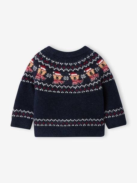 Pull jacquard bébé garçon manches longues marine 4 - vertbaudet enfant 