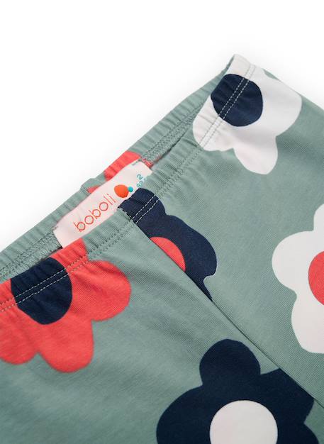 Legging fille imprimé fleurs Vert 4 - vertbaudet enfant 