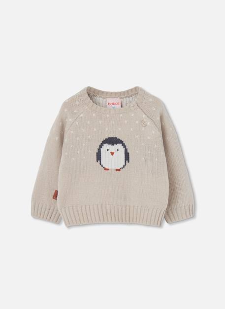 Ensemble bébé imprimé pingouin Beige 3 - vertbaudet enfant 