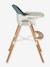 Chaise haute évolutive 2 hauteurs  High & Low bleu+gris/bois 5 - vertbaudet enfant 