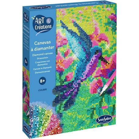 Canevas à diamanter colibri Bleu 4 - vertbaudet enfant 