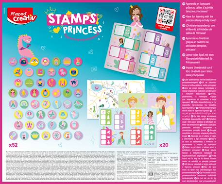 Tampons pré encrés pour enfants princesses Multi-coloured 3 - vertbaudet enfant 
