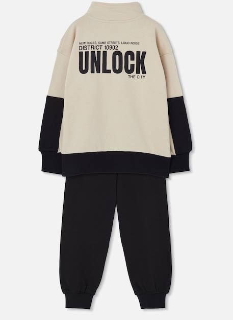 Ensemble garçon maille imprimé freedom Beige 4 - vertbaudet enfant 