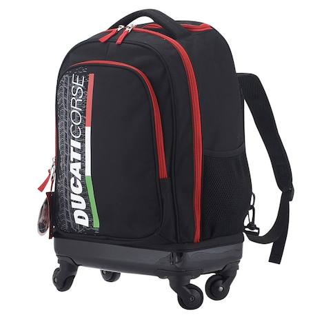 Garçon-Cartable à roulettes garçon moto corse