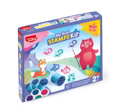 Kit de tampons encrés Multi-coloured 1 - vertbaudet enfant 