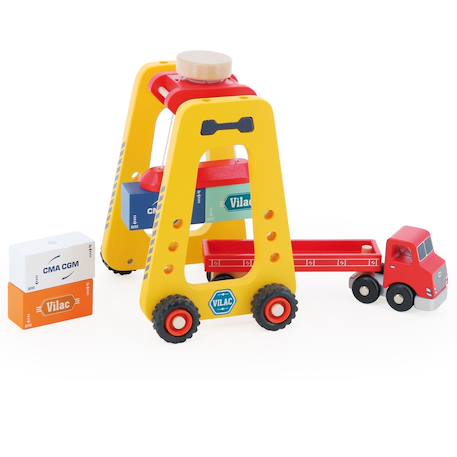 Enjambeur de docker et semi remorque Jaune 2 - vertbaudet enfant 