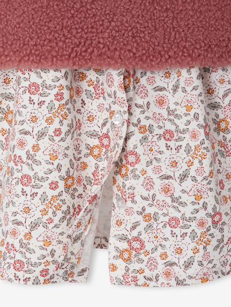 Coffret bébé robe + gilet + bandeau vanille+vieux rose 19 - vertbaudet enfant 