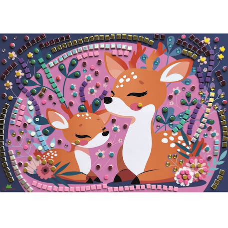 5 maxi mosaïques animaux mignons Rose 4 - vertbaudet enfant 