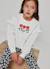 Sweat-shirt fille molleton broderie tulipes Blanc 1 - vertbaudet enfant 