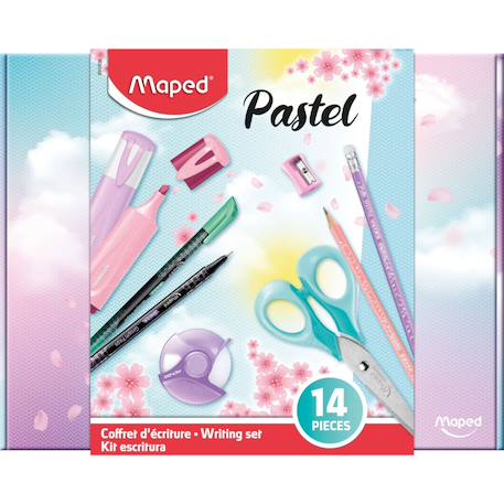 Coffret d'écriture pastel Multi-coloured 2 - vertbaudet enfant 