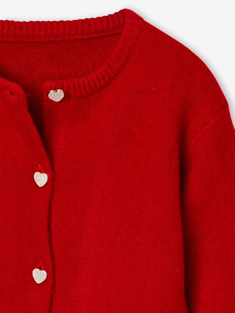 Gilet boutonné manches longues rouge 3 - vertbaudet enfant 