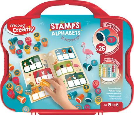 Tampons pré encrés pour enfants alphabet Multi-coloured 3 - vertbaudet enfant 