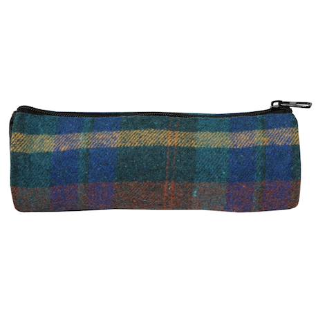 Trousse ronde fille tartan bleu Tartan bleu 4 - vertbaudet enfant 