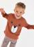 Sweat-shirt garçon en molleton imprimé ours Marron 1 - vertbaudet enfant 