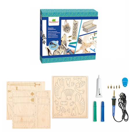 Maquettes et pyrogravure celtique Bleu 3 - vertbaudet enfant 
