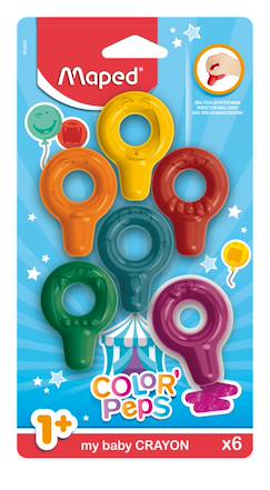 Jouet-Craies en cire bébé color peps