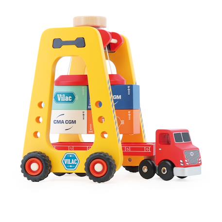 Enjambeur de docker et semi remorque Jaune 5 - vertbaudet enfant 