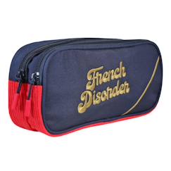 -Trousse rectangulaire mixte colorblock rouge