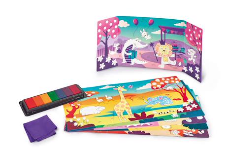 Kit de tampons au doigt Multi-coloured 3 - vertbaudet enfant 