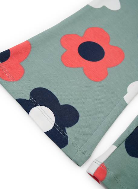 Legging fille imprimé fleurs Vert 3 - vertbaudet enfant 