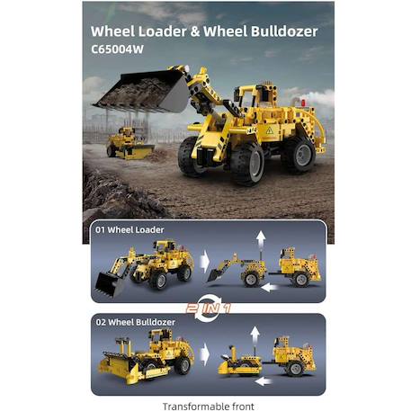 Camion chargeur 2 en 1 693 pièces Jaune 5 - vertbaudet enfant 