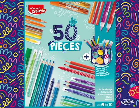 Kit de coloriage crayons et feutres Multi-coloured 4 - vertbaudet enfant 