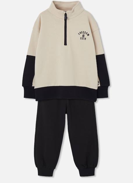 Ensemble garçon maille imprimé freedom Beige 3 - vertbaudet enfant 