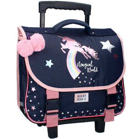 Fille-Cartable à roulettes fille licorne milky kiss magical