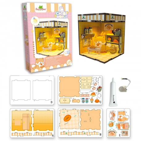Mini scène à créer chibi box Bleu+Orange+Rose+Vert+Violet 4 - vertbaudet enfant 