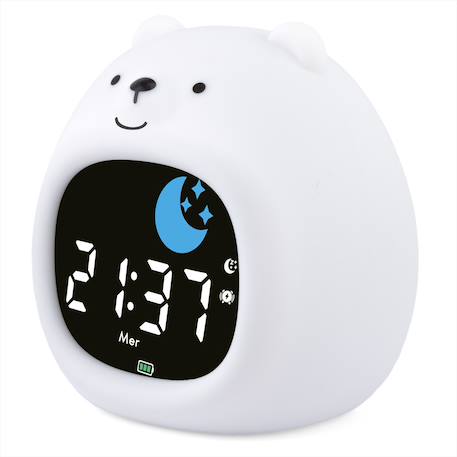 Veilleuse réveil réveillou le nounours Blanc 1 - vertbaudet enfant 