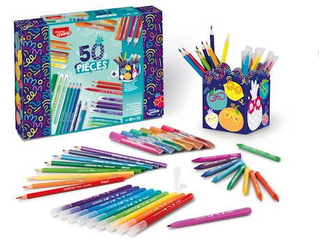 Kit de coloriage crayons et feutres Multi-coloured 2 - vertbaudet enfant 