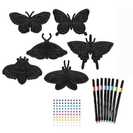 Feutres métallisés papillons flamboyants Rose 4 - vertbaudet enfant 
