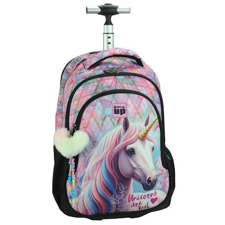 Fille-Accessoires-Fourniture scolaire-Cartable-Cartable à roulettes fille licorne back me up pastel