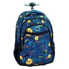 -Cartable à roulettes garçon back me up smiley all over