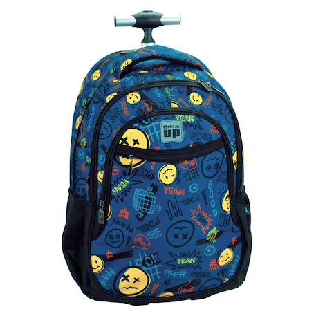 Garçon-Cartable à roulettes garçon back me up smiley all over