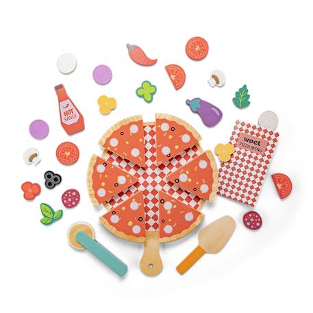 Ensemble pizza pour jouer Beige 4 - vertbaudet enfant 