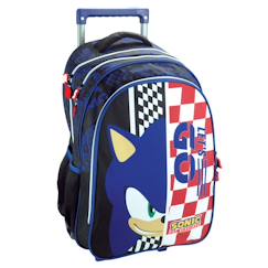 -Cartable à roulettes garçon sonic classic let's go
