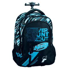 -Cartable à roulettes garçon nerf never count me