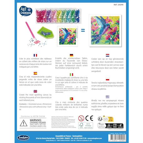 Canevas à diamanter colibri Bleu 2 - vertbaudet enfant 