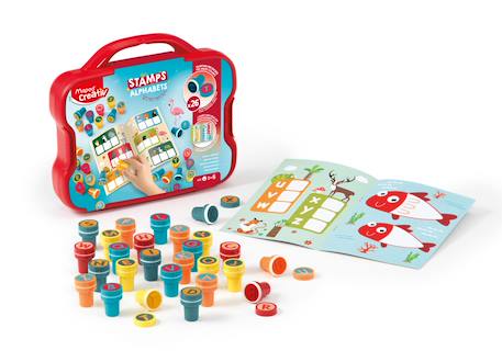 Tampons pré encrés pour enfants alphabet Multi-coloured 2 - vertbaudet enfant 