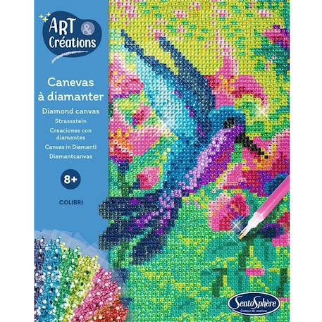 Canevas à diamanter colibri Bleu 3 - vertbaudet enfant 