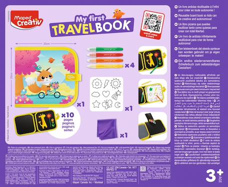 Kit de dessin et ardoise pour voyage Multi-coloured 5 - vertbaudet enfant 
