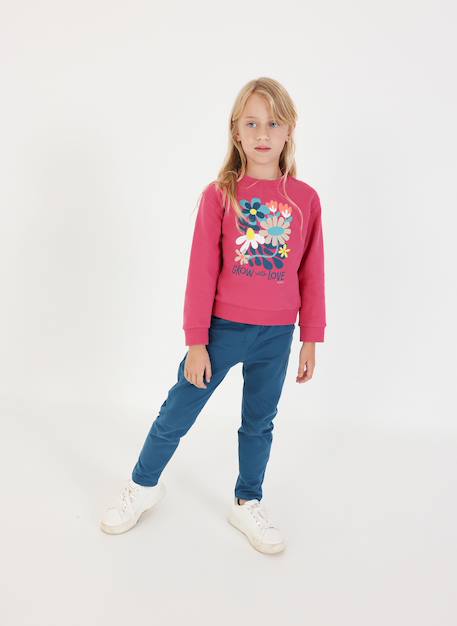 Fille-Ensemble-Ensemble maille fille imprimé fleurs