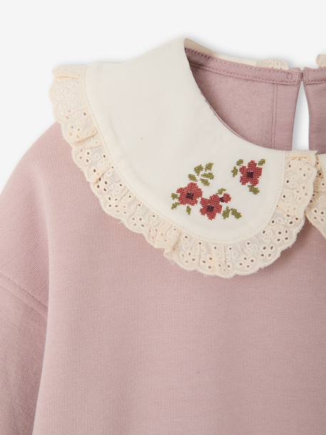 Sweat col claudine rose pâle 3 - vertbaudet enfant 