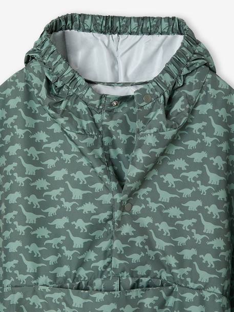 Cape de pluie à capuche garçon imprimé dinosaures indigo+kaki 7 - vertbaudet enfant 