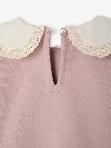 Sweat col claudine rose pâle 4 - vertbaudet enfant 