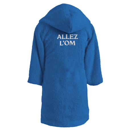 Peignoir enfant brodé 100% coton, om dribble Bleu 2 - vertbaudet enfant 