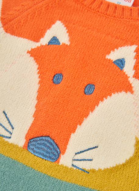 Pull garçon imprimé renard rayé Orange 3 - vertbaudet enfant 